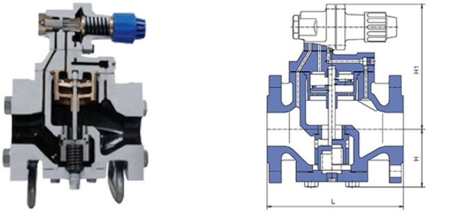 沃茨YG43H高靈敏度蒸汽減壓閥結構圖
